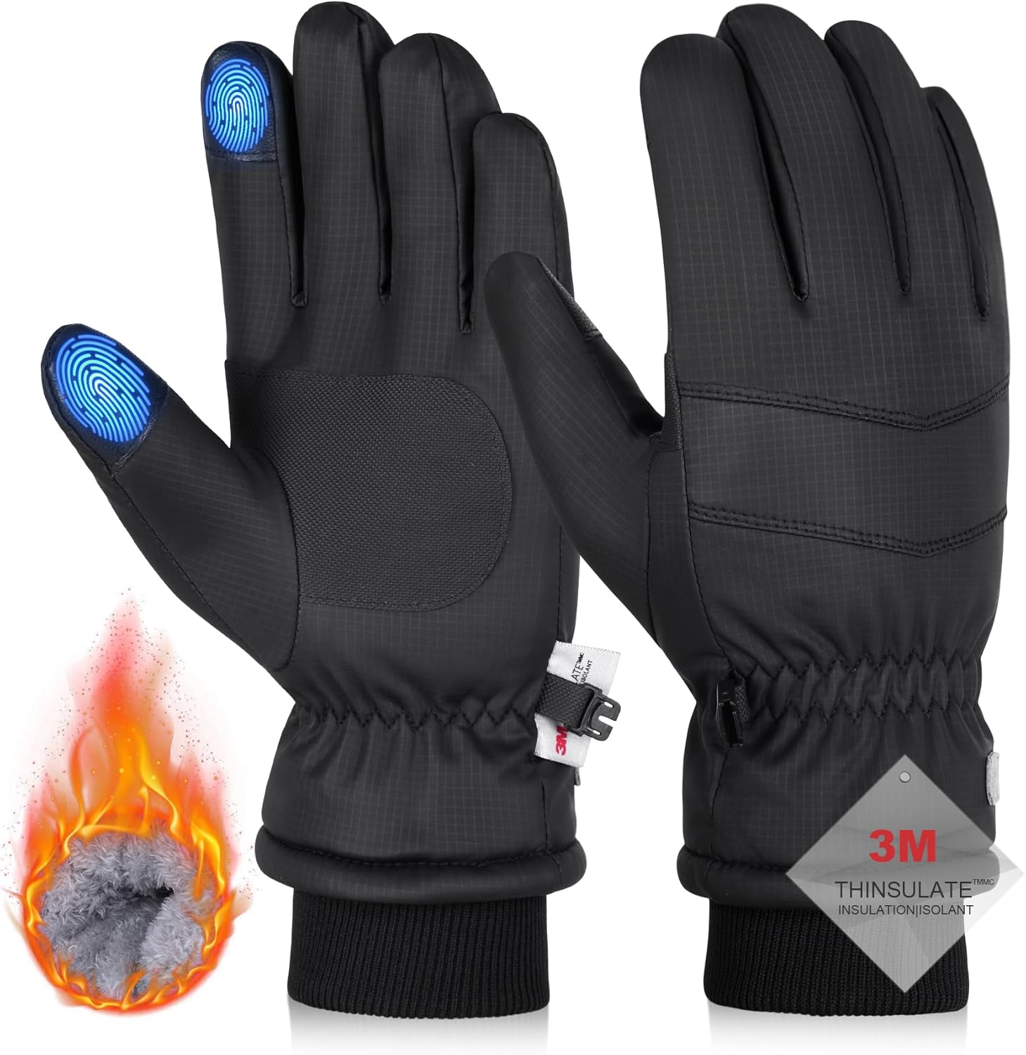 Sukeen -10°F Winter Gloves Men Women 3M Thinsulate Thermal Gloves Tou