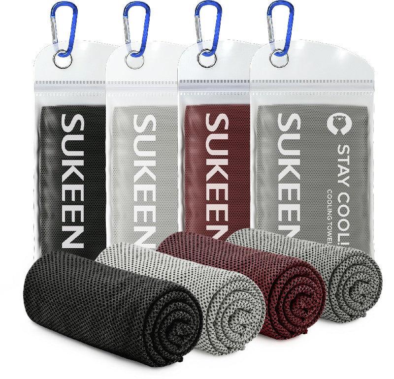 Sukeen  [4 Pack] Cooling Towel (40"x12"),Soft Breathable Chilly Towel - Sukeen