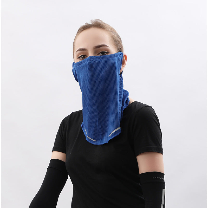 Reflective Strips Behind Ears Ice Face Shield Cooling Mask