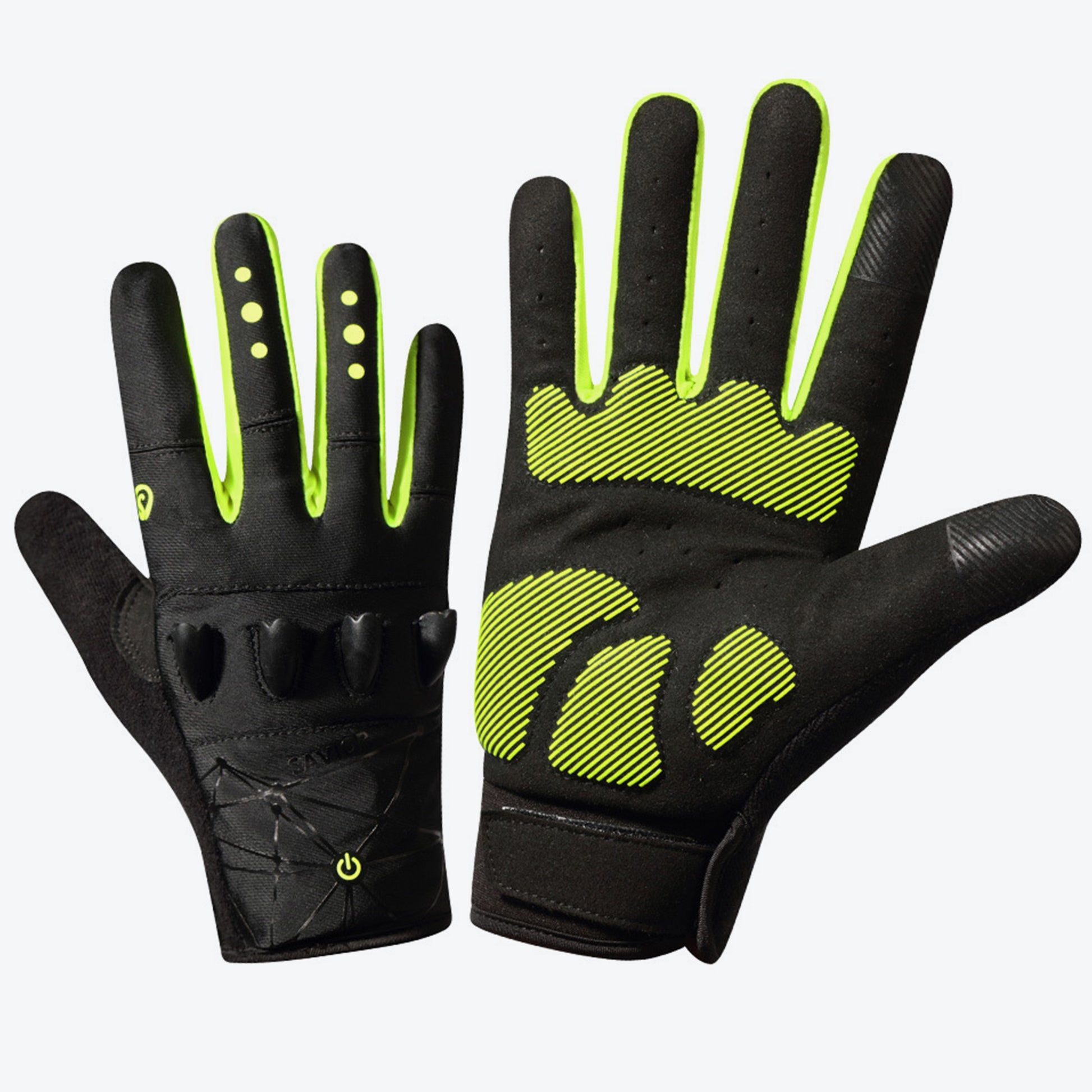 Full Finger Lighting Flashlight Gloves Black / XXL