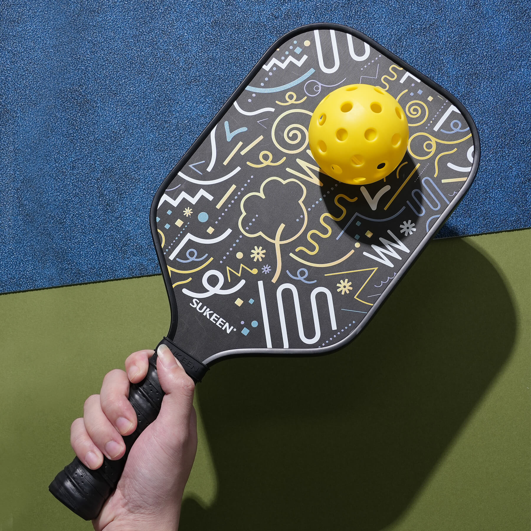 Doodle series Green pickleball Paddle