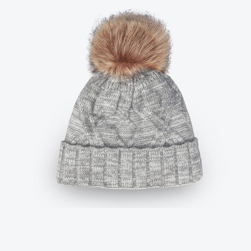 Plush and thickened knitted beanies
