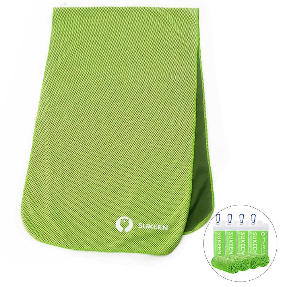 [4 Pack] Sukeen Cooling Towel,Ice Instant Towel,Soft Colorful Chilly Towel