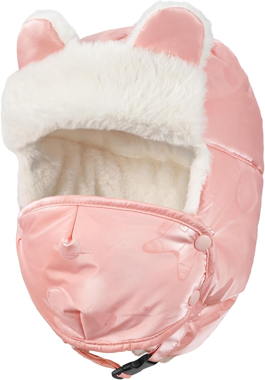 Sukeen Kids Trapper Hat for Girls Boy Windproof Kids Warm Hat Fur-Lined Earflap Hat with Mask for Cold Snow Weather