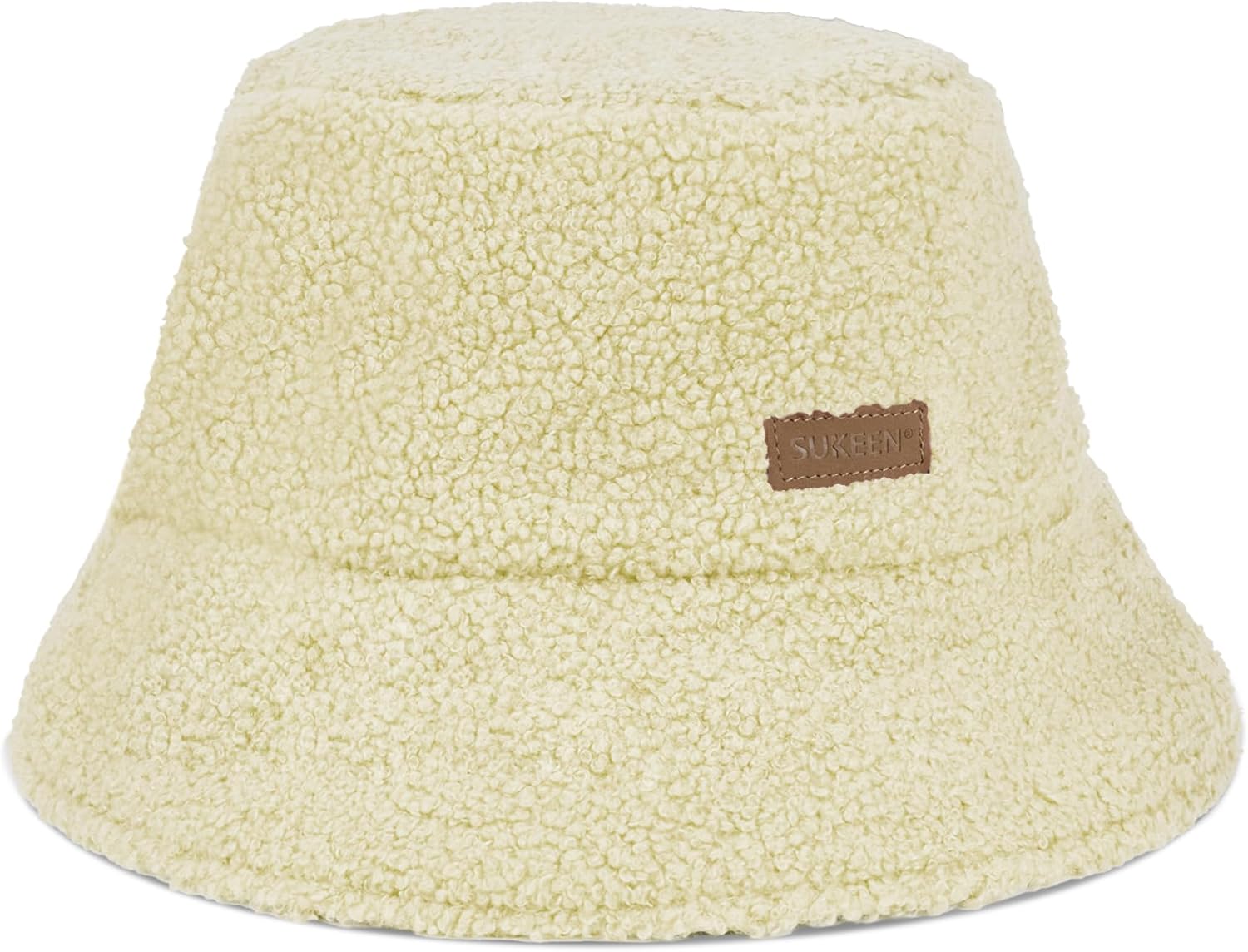 Sukeen Oversized Winter Bucket Hat for Big Heads Large Faux Fur Bucket Hat Fluffy Warm Hat Trendy Fisherman Cap for Daily