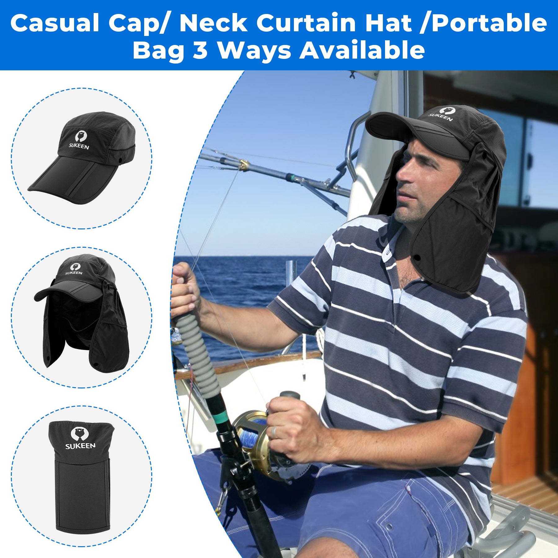 Cooling Hat Detachable Neck Visor Chilly Headwear