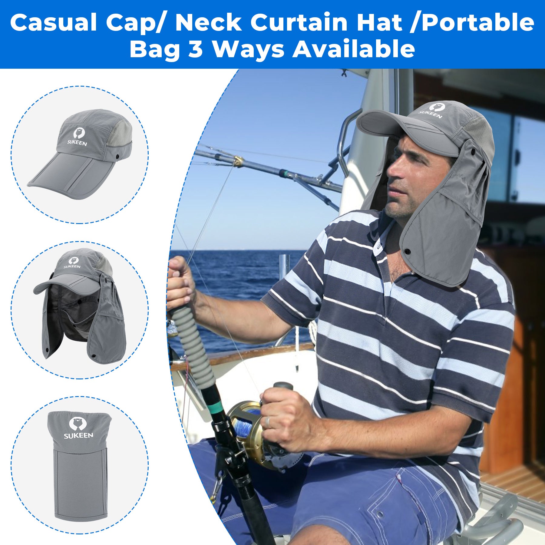 Cooling Hat Detachable Neck Visor Chilly Headwear