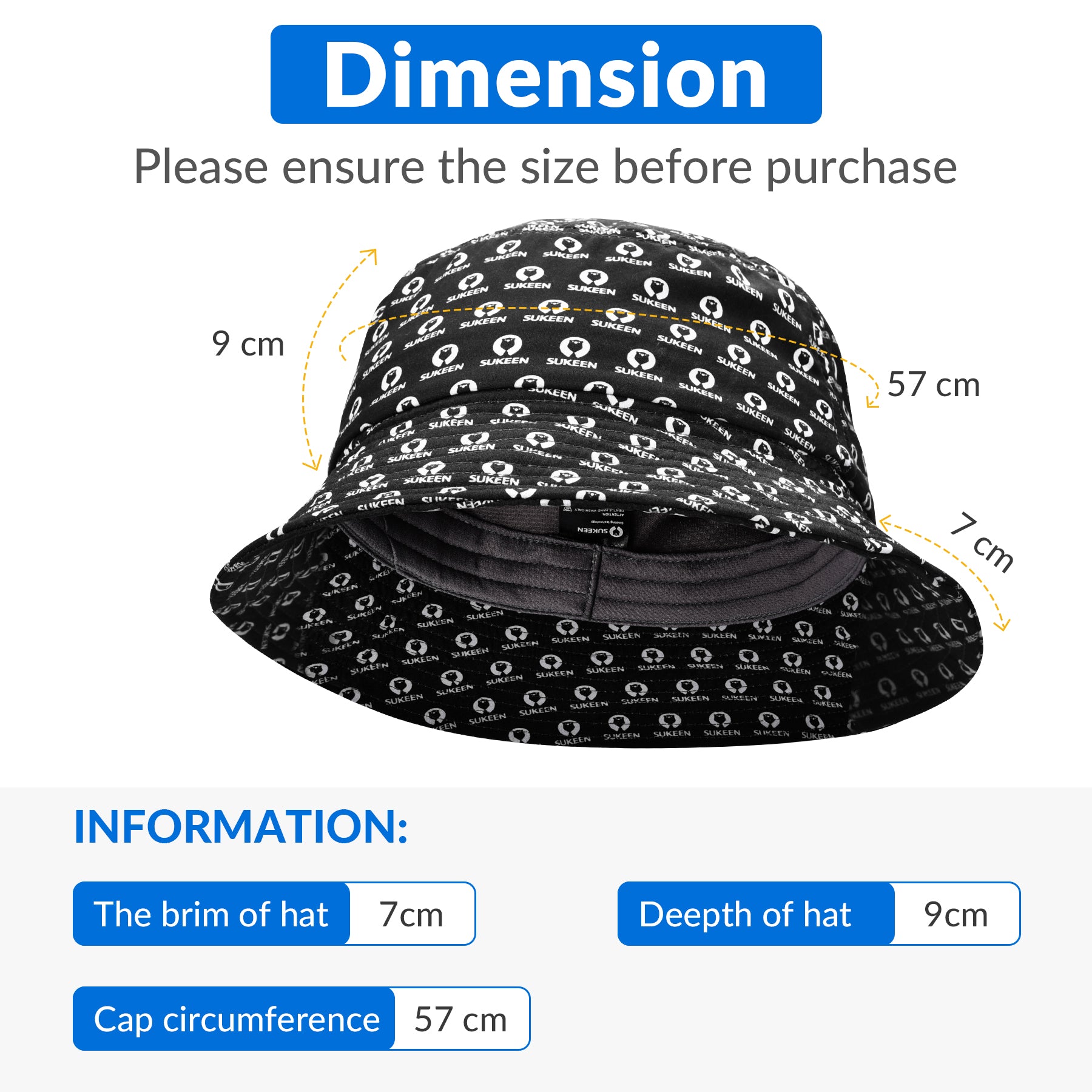 Sukeen Cooling Hat Polyester Fabric Bucket Hat