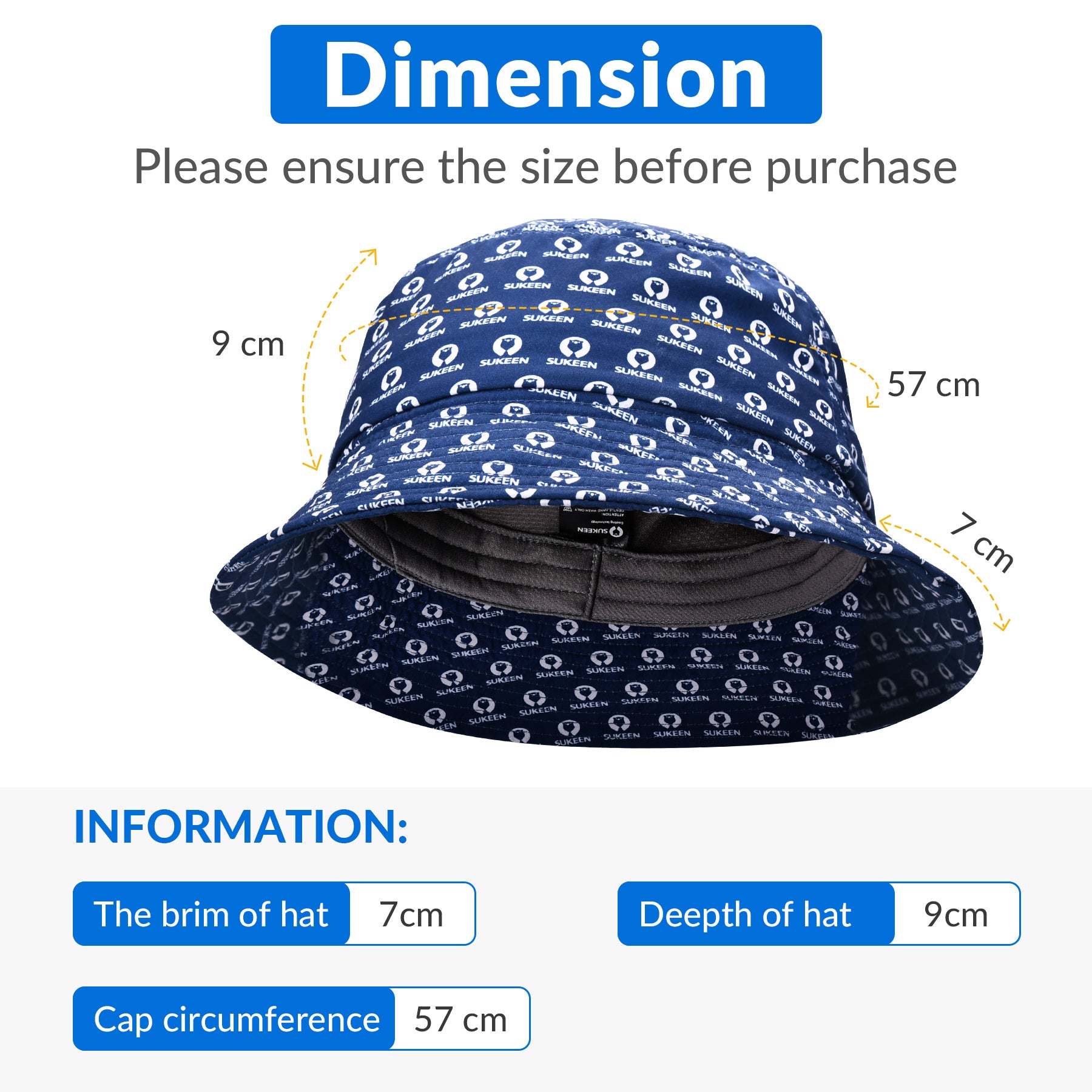 Sukeen Cooling Hat Polyester Fabric Bucket Hat