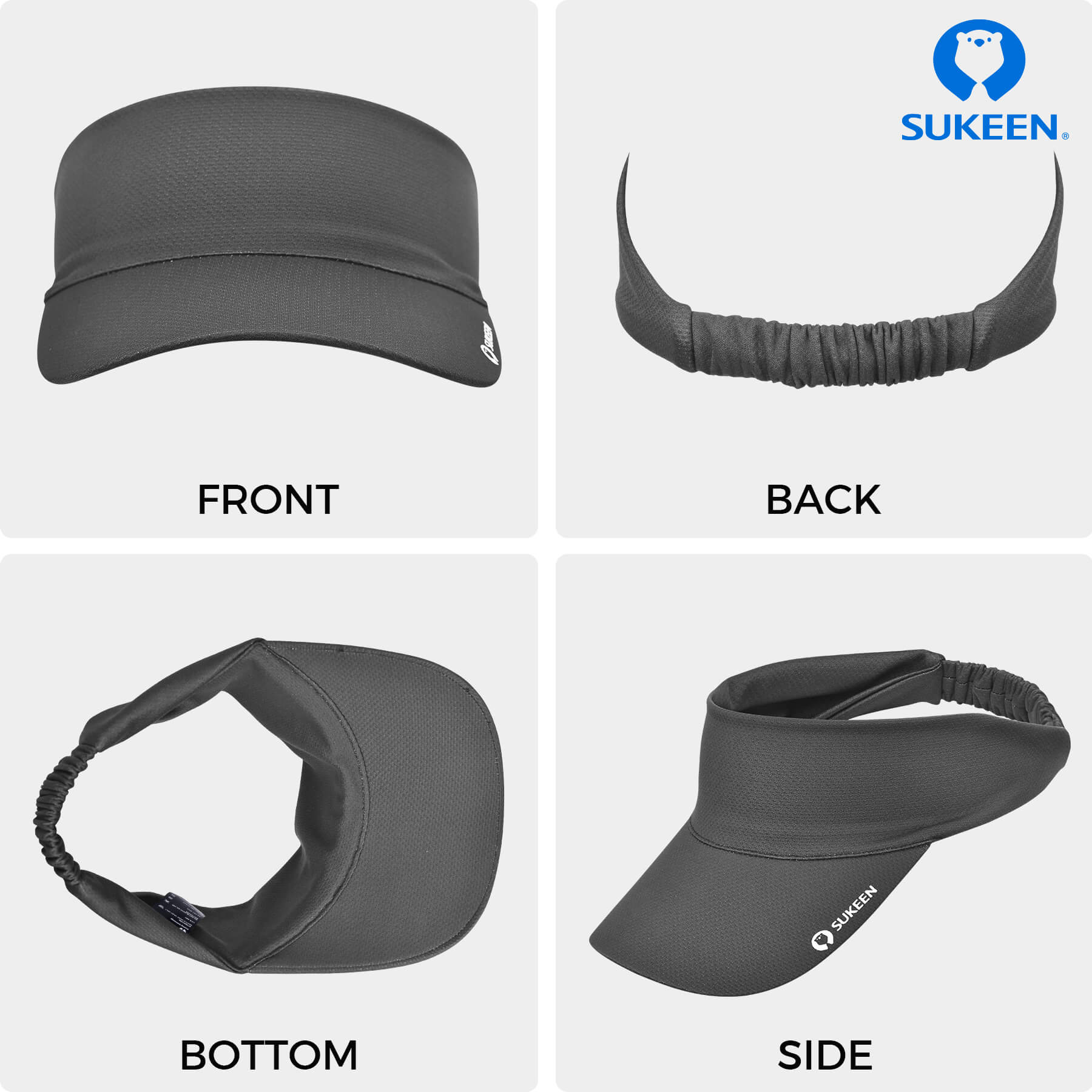 Sukeen Cooling Stretchy Visor Free Size Cool Hat