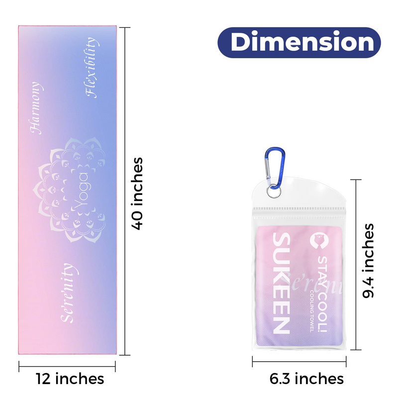 Sukeen Cooling Towel Lotus Purple Gradient Print Ice Cooling Towel 04YOGA®