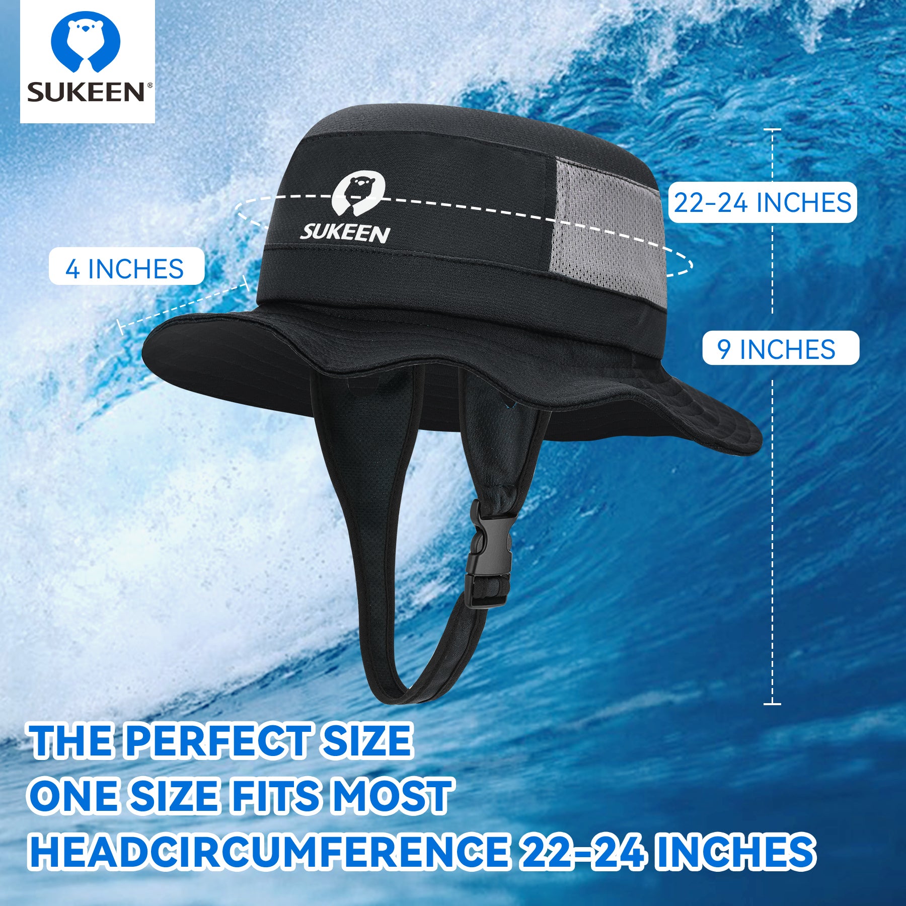 Cooling Hat Adjustable Fit Surfing Beach Comfortable Hat