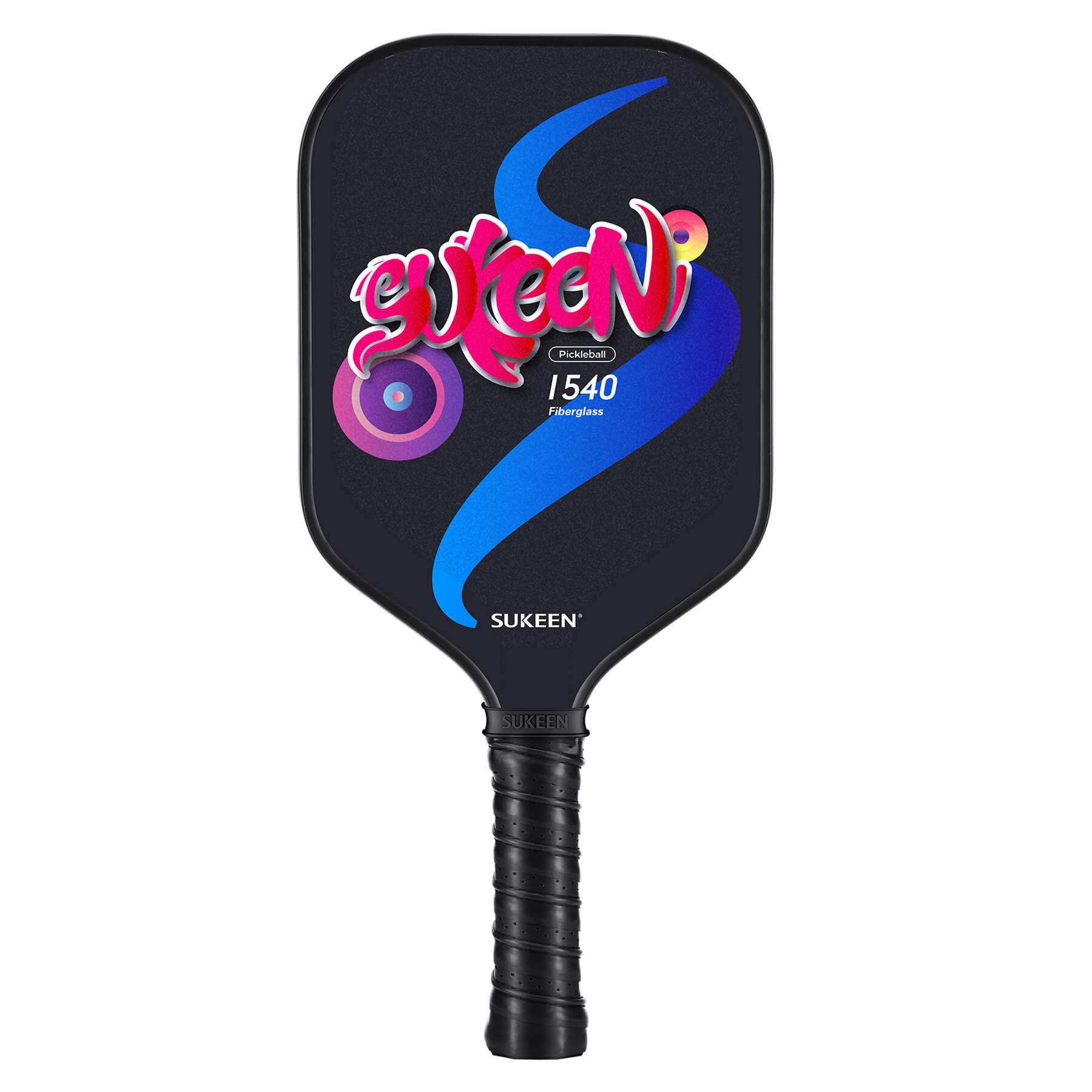 English graffiti Blue pickleball paddle