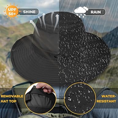 Polyester Fabric Buckle Windproof Cord Cooling Hat