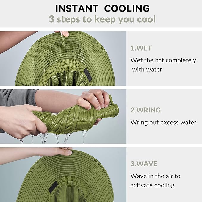 Wide Brim Cooling Sun Hat