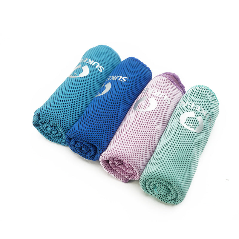 [4 Pack] Sukeen Cooling Towel(40"x12") Microfiber Cool Towel,Soft Breathable Chilly Towel (Multicolor-9)