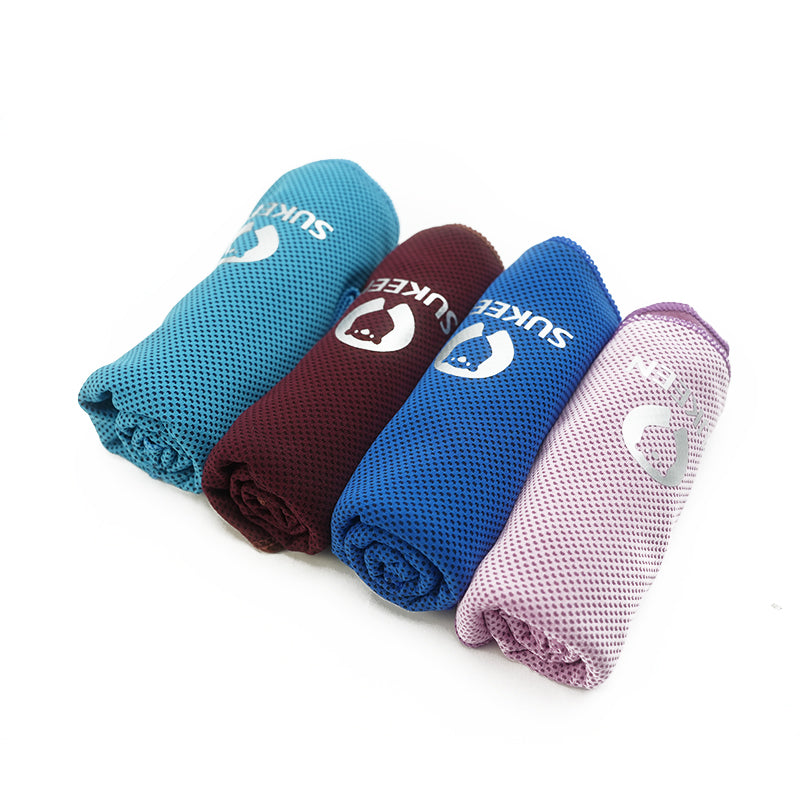 [4 Pack] Sukeen Cooling Towel (40"x12"), Ice Towel, Soft Breathable Chilly Towel, Microfiber Towel, (Multicolor-7)