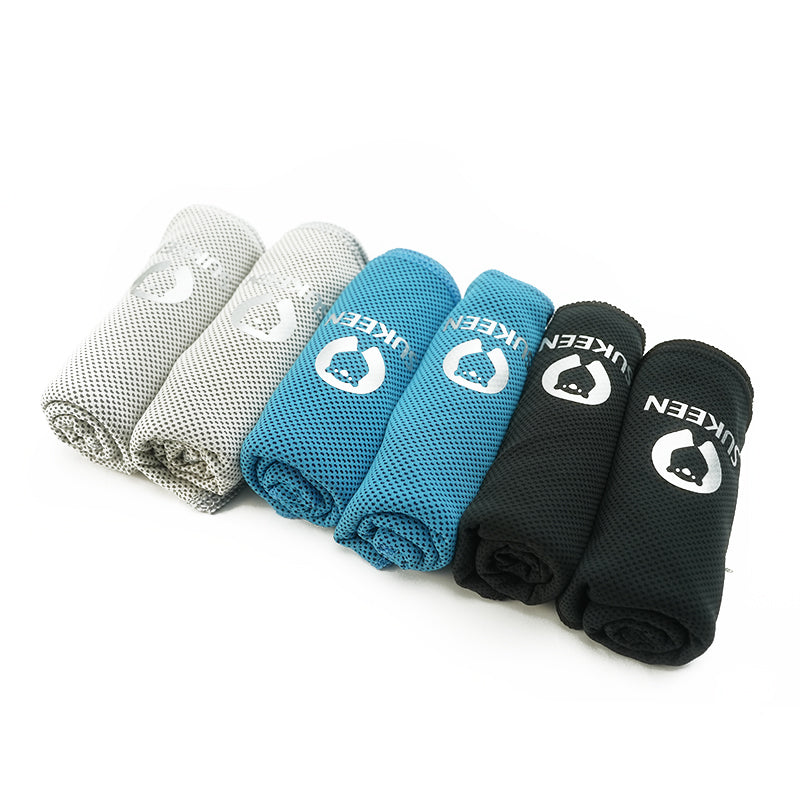 [6 Pack] Sukeen Cooling Towel (40"x12") Bulk Ice Towel,Soft Breathable Chilly Towel,Microfiber Towel (Multicolor-2)