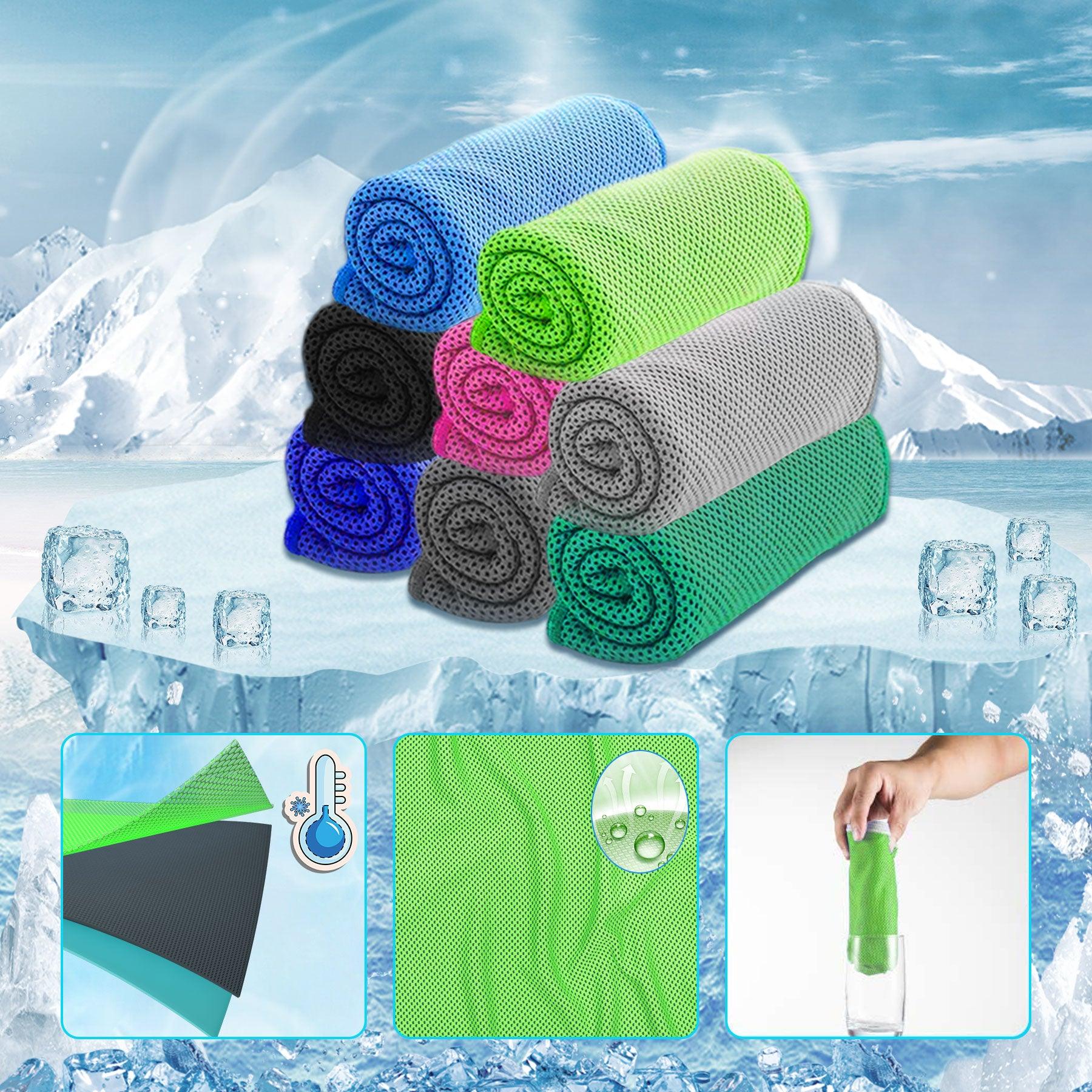 [4 Pack] Sukeen Cooling Towel (40"x12"),Ice Towel,Soft Breathable Chilly Towel,Microfiber Towel (Multicolor-5) - Sukeen
