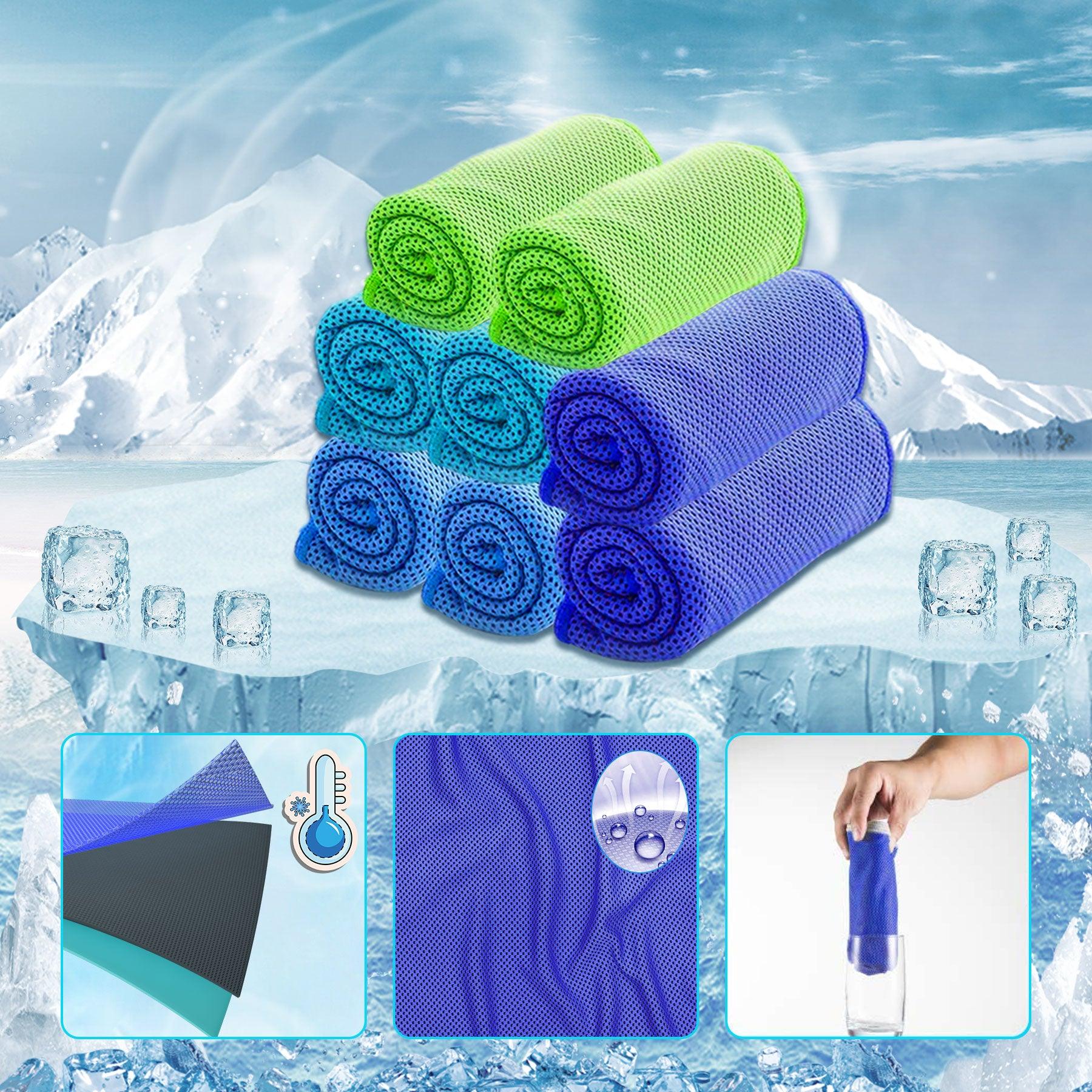 [4 Pack] Sukeen Cooling Towel (40"x12"),Ice Towel,Soft Breathable Chilly Towel,Microfiber Towel (Multicolor-25) - Sukeen