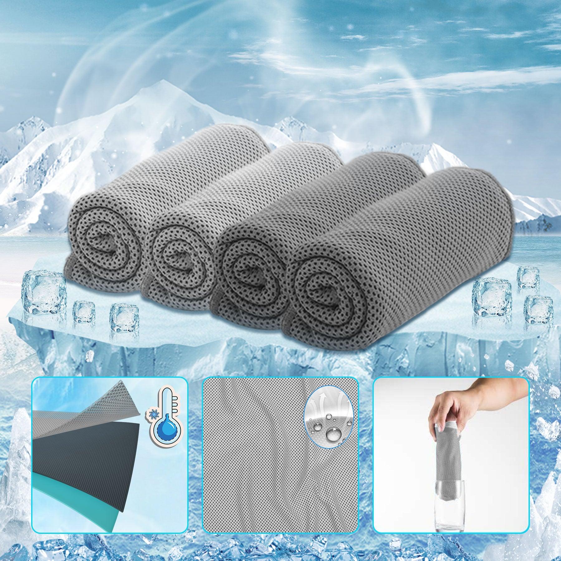 [4 Pack] Sukeen Cooling Towel (40"x12"),Ice Towel,Soft Breathable Chilly Towel,Microfiber Towel (Multicolor-23) - Sukeen