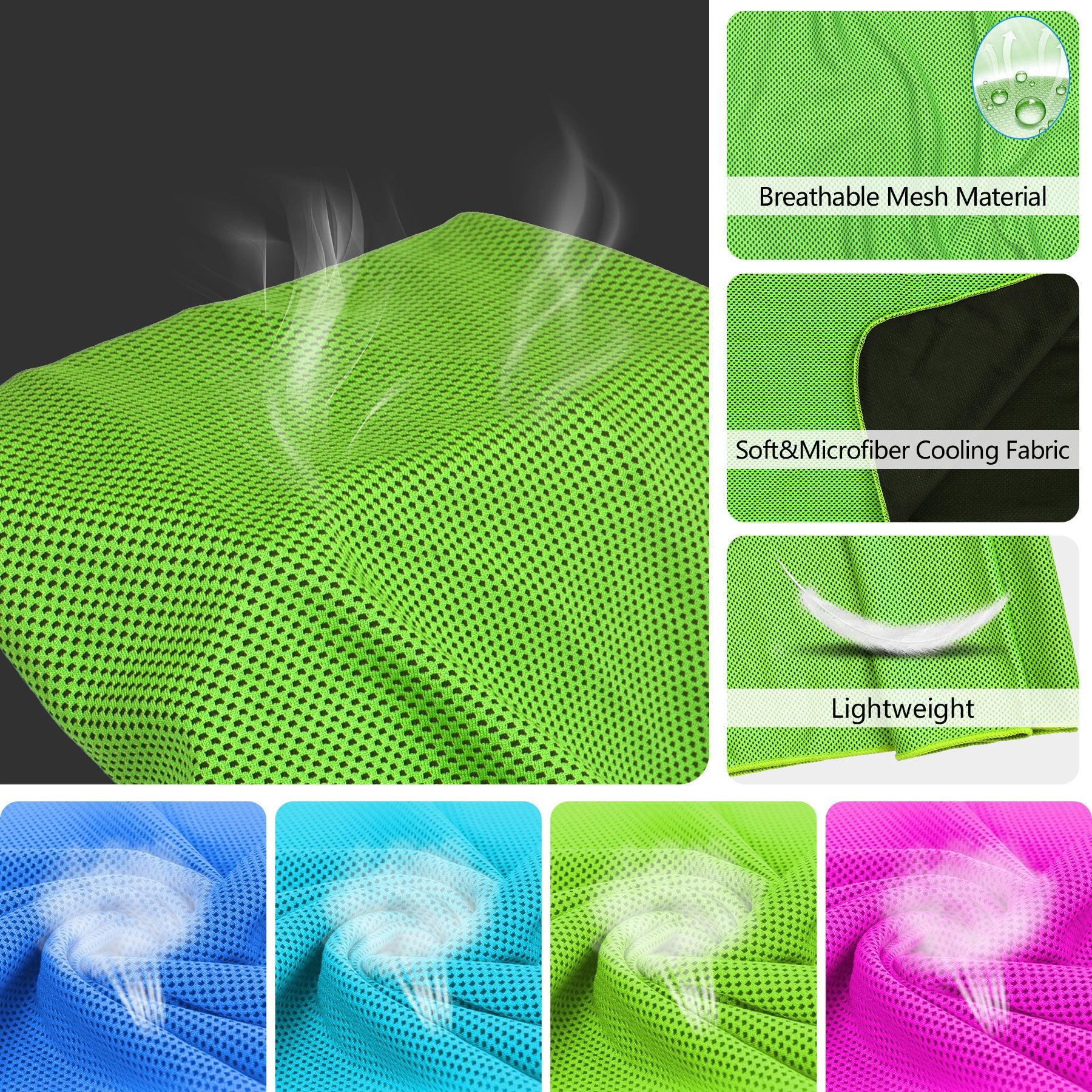 [10 Pack] Sukeen Cooling Towel (40"x 12") Instant Evaporative Cooling,Snap Cooling Towel ( Color Mix-2) - Sukeen