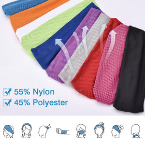 Sukeen Cooling Headband, Sweat Wicking Head Wrap Cooling Elastic Band - Sukeen