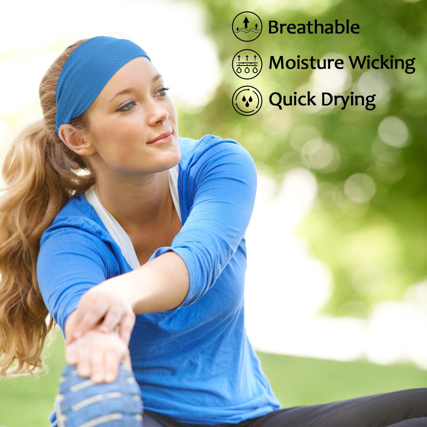 Sukeen Cooling Headband, Sweat Wicking Head Wrap Cooling Elastic Band - Sukeen