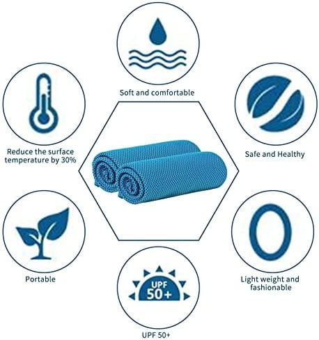[6 Pack] Sukeen Cooling Towel (40"x12") Bulk Ice Towel,Soft Breathable Chilly Towel,Microfiber Towel (Multicolor-2) - Sukeen