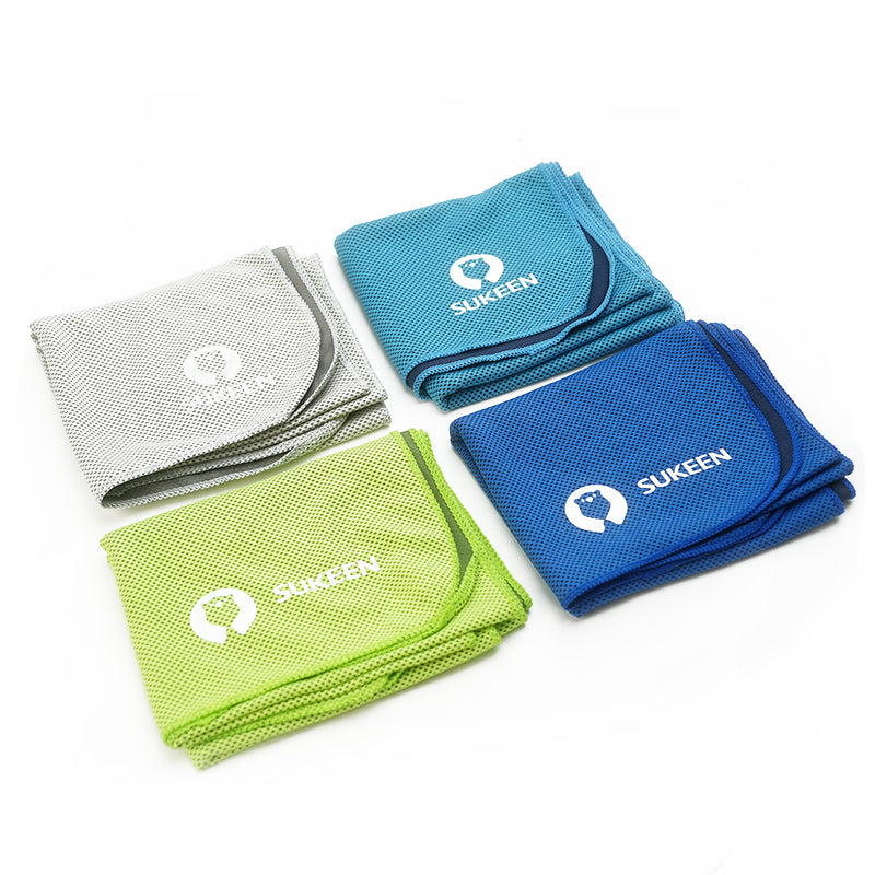 [4 Pack] Sukeen Cooling Towel (40"x12"),Ice Towel,Soft Breathable Chilly Towel,Microfiber Towel (Multicolor-25)