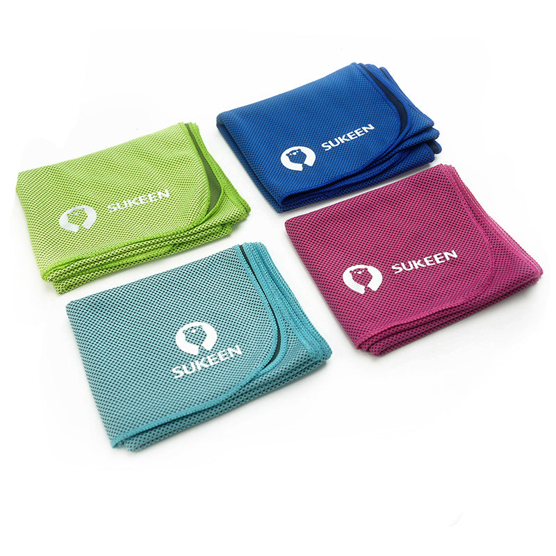 [4 Pack] Sukeen Cooling Towel (40"x12"),Ice Towel,Soft Breathable Chilly Towel,Microfiber Towel (Multicolor-5)