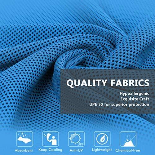 [10 Pack] Sukeen Cooling Towel (40"x 12") Instant Evaporative Cooling,Snap Cooling Towel ( Color Mix-2) - Sukeen