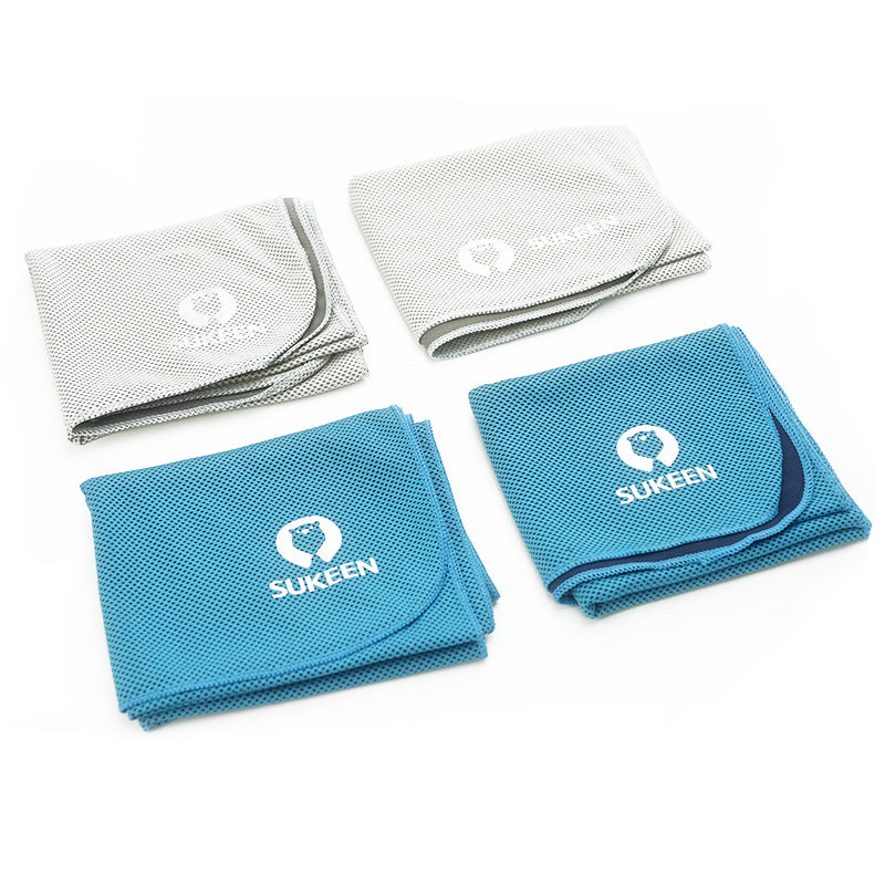 [4 Pack] Sukeen Cooling Towel (40"x12"),Ice Towel,Soft Breathable Chilly Towel,Microfiber Towel (Multicolor-33)