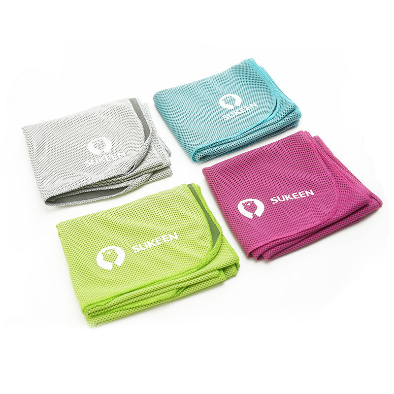 [4 Pack] Sukeen Cooling Towel (40"x12"),Ice Towel,Soft Breathable Chilly Towel,Microfiber Towel (Multicolor-15)