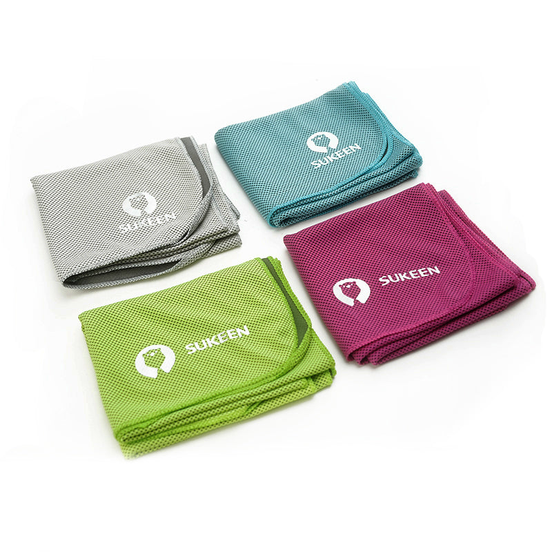 Sukeen [4 Pack] Cooling Towel (40"x12"),Ice Towel,Soft Breathable Chilly Towels for Yoga,Sport & More