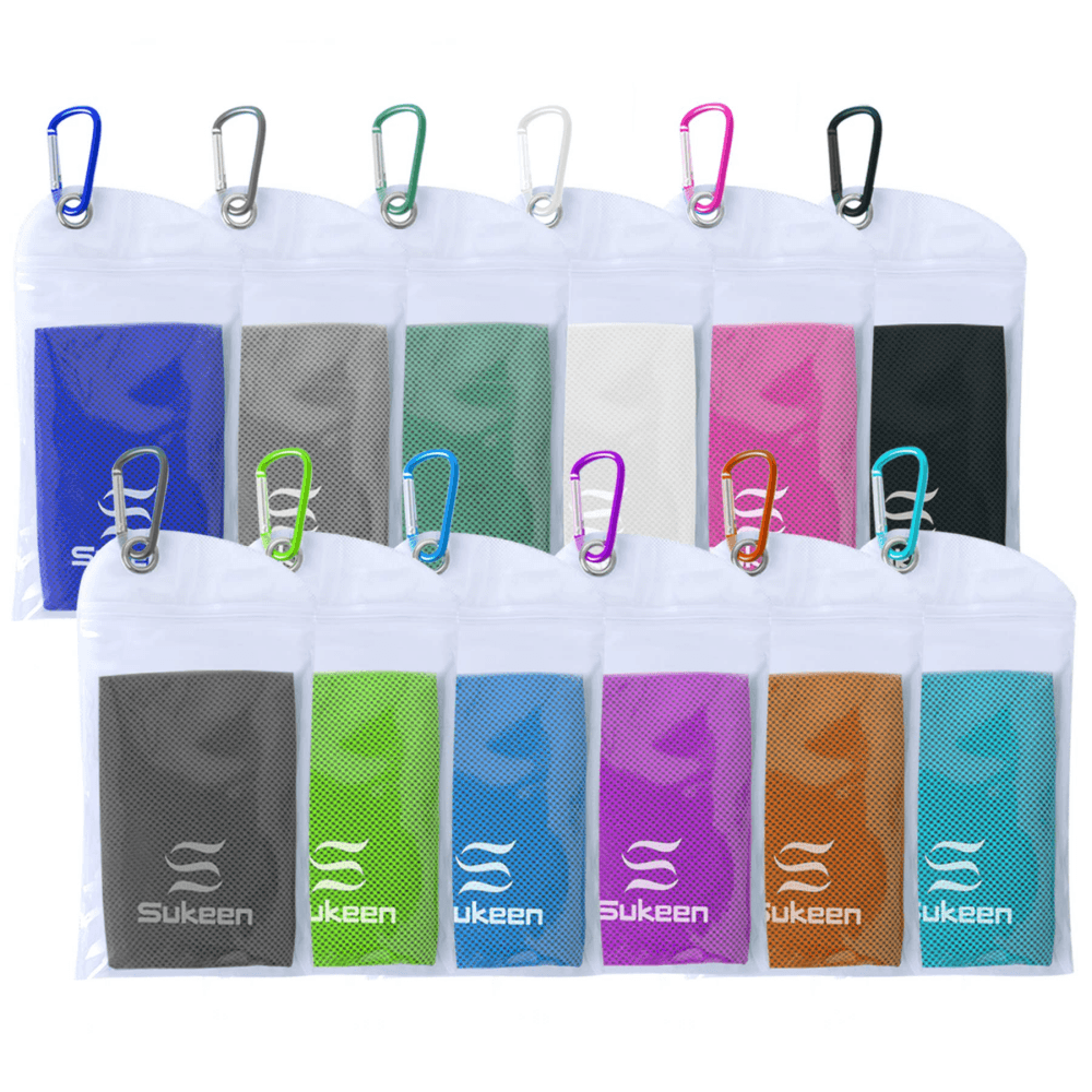 [12 Pack] Sukeen Cooling Towel Instant Evaporative Cooling,Snap Cooling Towel ( Color Mix-2) - Sukeen