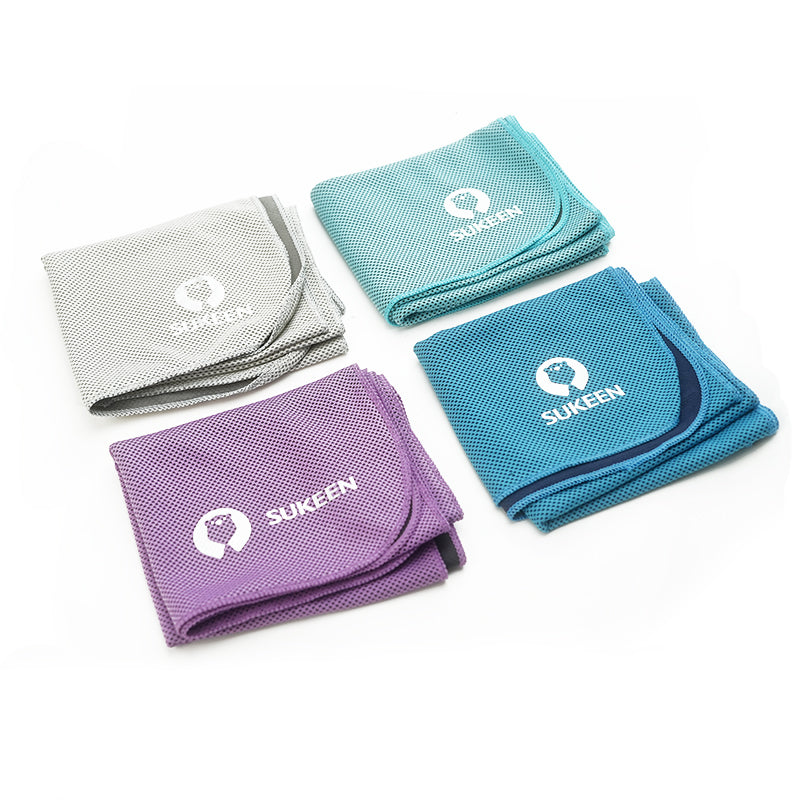 [4 Pack] Sukeen Cooling Towel (40"x12"),Ice Towel,Soft Breathable Chilly Towel,Microfiber Towel (Multicolor-16)