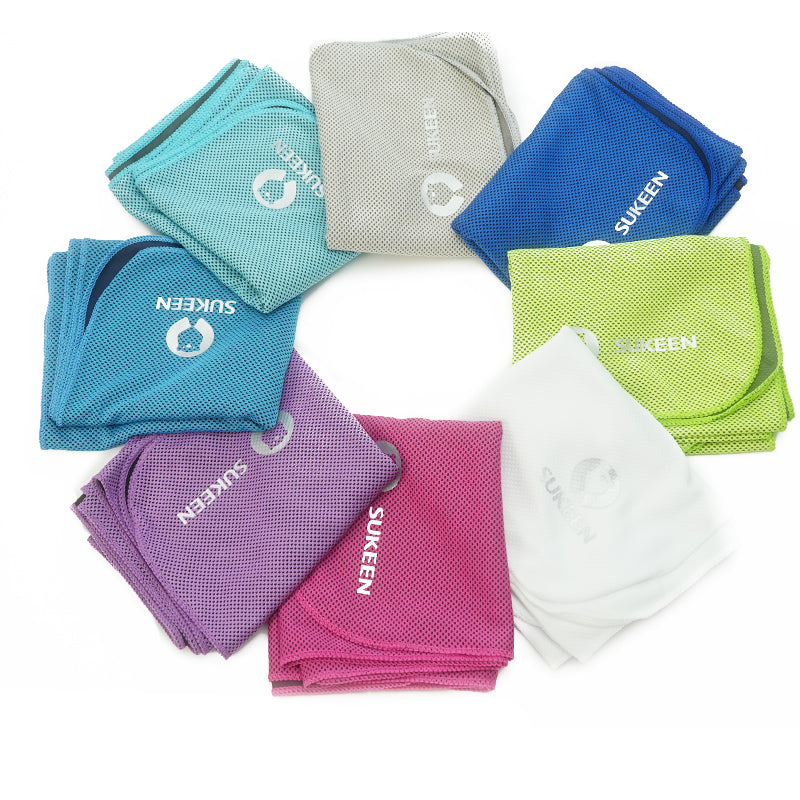 [8 Pack] Sukeen Cooling Towel(40"x12") Sweat Towel Cold Towel ,Soft Breathable Chilly Towel (Multicolor-2)