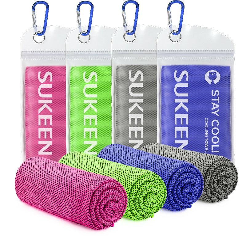 Sukeen [4 Pack] Cooling Towel (40"x12"),Ice Towel,Soft Breathable Chilly Towels for Yoga,Sport & More - Sukeen
